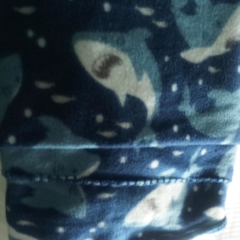 Shark Print Throw Blanket. With A New Pillow.